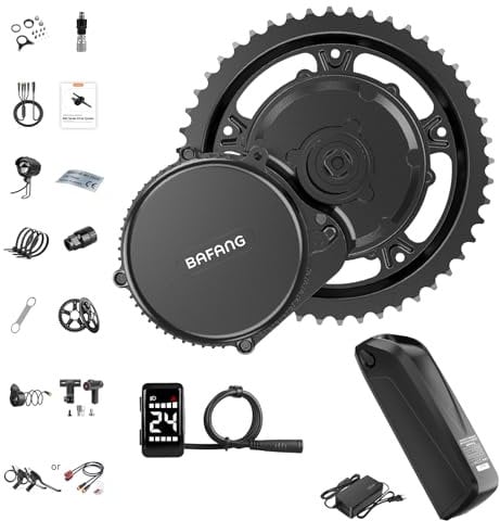 Bafang BBS02b Mid Drive Conversion Kit 48V 500W Mid Motor Electric Bike Conversion Kit with 48V 19.2Ah Ebike Battery and DZ40 Display Ebike Conversion kit for Mountain Bike Road Bike