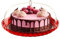 Avilia Tortiera di Vetro con Coperchio 30cm Rosso e Trasparente - Cupola Trasparente Ideale per Conservare Muffin, Biscotti e Torte - Realizzata in Materiali Resistenti è Facile da Pulire