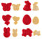 PTaizjjz Set di 6 formine per biscotti pasquali, in plastica, a molla, set di formine per pasticceria 3D, stampini per fondente, stampini per biscotti pasquali, per torte fai da te
