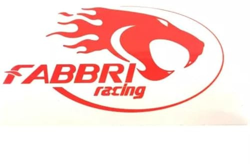 Adesivo FABBRI RACING ROSSO 12x8
