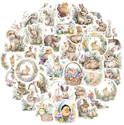 Ostereier Aufkleber, Hase Stickers, Hase Osterhasen Aufkleber, Sticker Ostern, Hasen Aufkleber für Kinder, Ostersticker, Ostern Aufkleber Selbstklebend, für Grußkarten Geschenkverpackung