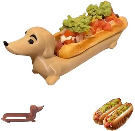 Bandeja de perro salchicha, divertida bandeja para servir sushi con perritos calientes, plato de caramelos, plato de cena de perro salchicha, bandeja de servir en forma de perro salchicha para perros