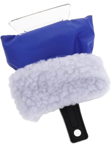 Cabilock Auto Warme Schneeschaufel Schaber Für Auto Eiskratzhandschuhe Autofensterschaber Auto Fahrzeug Schnee Eiskratzer Winter Autoschaber Filzpad Blau
