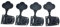 Gitarren Mechaniken Set Gitarrenmechaniken Knöpfe Bass-Stimmmechaniken(Black,4R)