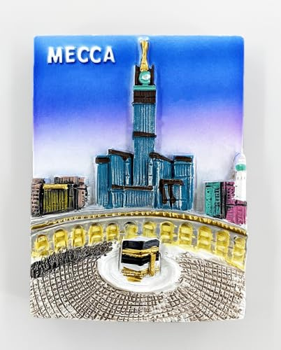 3D-Kühlschrankmagnet, Motiv: Mekka, Saudi-Arabien, Touristen-Souvenir, Kühlschrankdekoration, Magnet