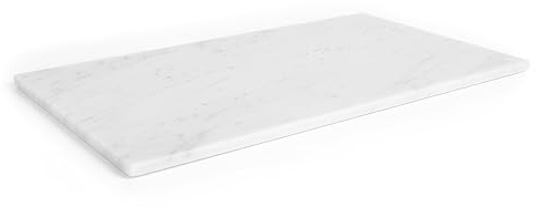 Argon Tableware White Marble Chopping Board – 53 x 32cm Rectangle Stone Non-Slip Cutting Board – Kitchen Worktop Protector, Food Prep Serving Platter for Meat, Vegetables, Cheese & Charcuterie