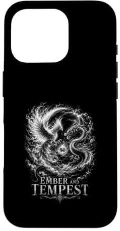 Hülle für iPhone 16 Pro Mythischer Phoenix-Drache Glut und Sturm Saga