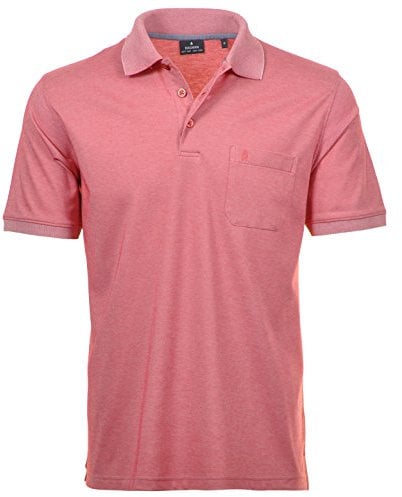 RAGMAN Herren RAGMAN Kurzarm Softknit Poloshirt XXL, Hellrot-610