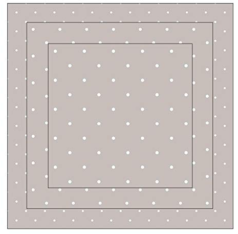 Ideen mit Herz Duo-Design Faltpapiere | 150 Blatt | quadratisch | 3 Größen (10cm, 7cm, 5cm) à 50 Stück | Beidseitiger Druck: Muster/unifarben | Bastelpapier | Origami-Papier (Punkte | grau)