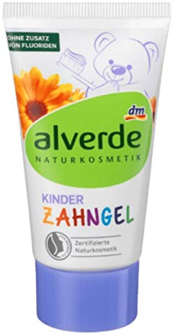alverde NATURKOSMETIK Zahnpasta Creme, Geschmacklos, 50 ml, für Kinder ab 6 Monaten