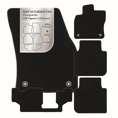 MAT10 – Auto-Fußmatten passend für VW Tiguan 2 Allspace (BJ 09/2017 - 02/2025, Typ BW2) aus Velours | 5-teiliges Automatten Set | langlebige Erstausrüsterqualität, Made in Germany
