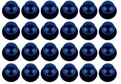 DESERMO 24er Set Kugelknöpfe für Kochjacken | Hochwertige Kochjackenknöpfe für alle Kugelknopf-Kochjacken | Profi Kochknöpfe mit großer Farbauswahl (blau)