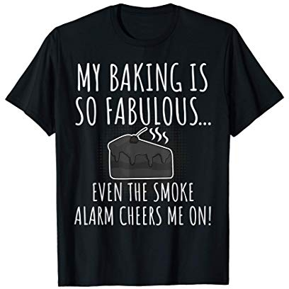 Lustiger Konditor Bäcker Pâtissier Backen I Rauchmelder T-Shirt