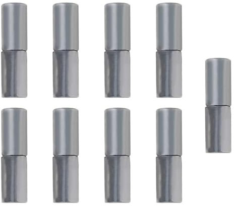 Auniwaig Bisagra de barril para soldar, 5,5 cm, acero al carbono extraíble, para puerta de casa, puerta, ventana, parte gris oscuro (5,5 x 1,6 cm), 9 pares