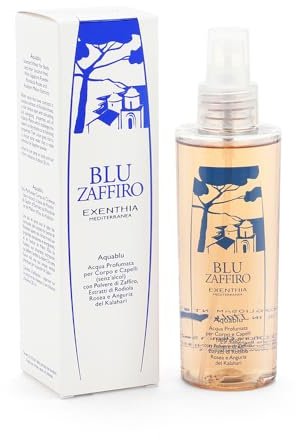 Blu Zaffiro Aqua Blu Duftwasser für Körper & Haare 150ml – alkoholfrei, erfrischender Body Mist, leichter Unisex Duft