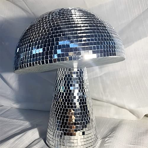 Pilz-Discokugel für Party, Zimmer, Tischdekoration – Spiegel Discokugel Pilzform Heimkunst Dekorationen (Medium, Höhe 17,8 cm)