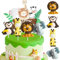 MEZHEN Tortendeko Waldtiere Kuchen Deko Geburtstag Cake Topper Happy Birthday Cupcake Topper Tiere Kindergeburtstag Deko Torte Dschungel Party Kuchendeko Geburtstagsdeko C