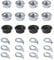 SAVITA 24pcs Bike Wheel Axle Nut and Bicycle Hub Safety Washer Kit, Carbon Steel M8/M9.5/M10 Bicycle Hub Flanged Axle Nuts Bicycle Parts Accessories for Front and Rear Mountain Bike Wheel Axle