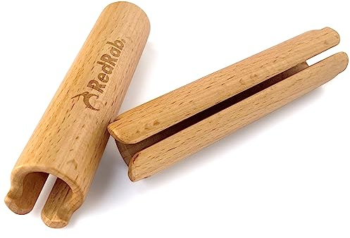 Nachhaltige Holz Fitness Griffe von Red Rab | DAS Fitnessband Zubehör Must-Have | Ideal als Theraband Griffe, Handgriffe Fitness, Griffe Fitness, Widerstandsbänder Griffe, Einzelgriffe, Einhandgriff