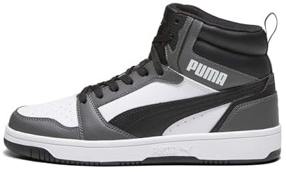 PUMA Rebound V6, Scarpe da ginnastica Unisex - Adulto, White Black Shadow Gray, 45 EU
