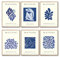 ZoeyAustin® 3 Doppelseitiges Kunstdruck Poster Set, DIN A3 (30cm x 42cm), Stilvolles Wandposter, 3 Wandbilder, Beidseitige Bilder (Matisse Blue, Ohne Rahmen - DIN A3)