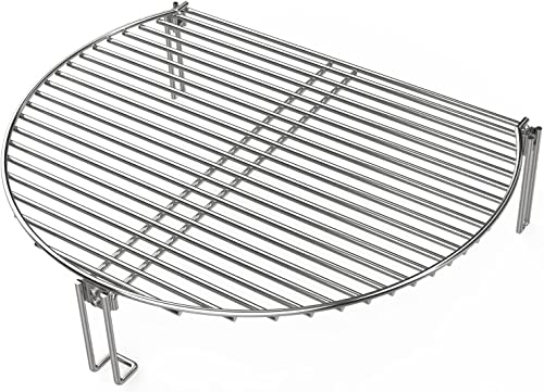 MixRBBQ Grill Expander Rack for Big Green Egg Large & XL, Kamado Joe Classic Ceramic Grill, Chargriller 18 Akorn, Weber Kettle Grill Gas Grills, Stainless Steel Stack Rack Expansion Grilling Grid