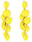 EVER FAITH Long Petal Earrings for Women Girls, Acrylic Yellow Rose Floral Flower Statement Dangle Earring Summer Holiday Jewellery