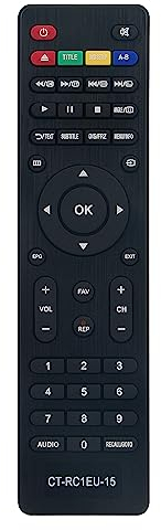 VINABTY CT-RC1EU-15 Telecomando di sostituzione compatibile con Toshiba TV CTRC1EU15 24E1533DG 42F1633DG 32E1653DG compatibile con KENNEX RC-MT01 SSDV-3211Y TVC-MSDV3211Y-T2