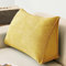 NENIUX Großes Keil-Lesekissen, Kopfteilkissen, dreieckiges Rückenkissen, Lendenwirbel-/Rückenstützkissen mit abnehmbarem Bezug für Tagesbett, Sofa, Tatami Home, 70 x 35 x 20 cm, Gelb