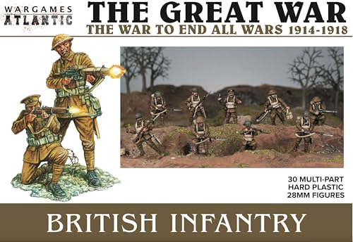 New The Great War - British Infantry 1916-18 (30 Figuren) Mehrteilige Hartplastik (schlagfestes Polystyrol) 28 mm Figuren ……