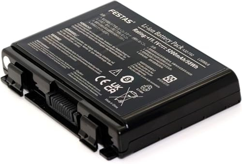 FESTAS, 5200 mAh Akku ASUS A32-F82 A32-F52 für ASUS K50 K50C K50I K50IJ K50IN K70 K70I K70IJ K70IO F82 K51 K51AC K70A K70IC X5DC X5DI X5DIJ X5DIN K40K 40IJ K50AB K50AE K50AF K50ID K50IE K50 IL