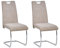 SHIITO - 2 Sillas de Comedor de Estilo Moderno - Modelo Marc - Pack Elegante - Asiento Ergonómico y Patas Metálicas - En Tela Visón