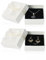 Nideen 2 Stück Schmuck Geschenkbox, 7.5× 7.5× 3.5 cm Geschenkbox Klein mit Deckel für Schmuck, Ohrring, Halsketten Geschenkbox für Frauen(Weiß)