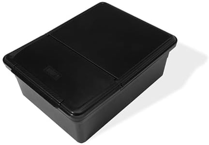 Weber Works - Caja de almacenamiento para exteriores, para Serie Weber SLATE, con tapa plegable, resistente a la intemperie, para guardar utensilios de barbacoa - Negro (3400107)