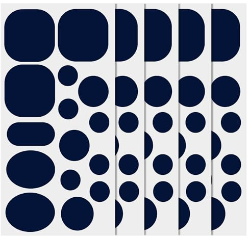 5 Sheets Patches for Down Jacket Repair, Self Adhesive Nylon Repair Patch Washable Fabric Clothing Repair Patch Tape for Puffer Jackets Coats Tents Sleeping Bags (Navy Blue)