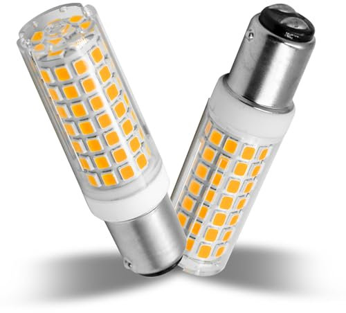 B15D LED Dimmbar 7W Ersatz für Osram Halolux Ceram 75W B15D Halogenlampe, 700 Lumen,Warmweiß 3000K,360°Abstrahlwinkel,(2-Pack) [Energieklasse A++]