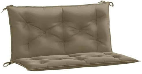 vidaXL Gartenbank-Auflagen 2 STK. Melange Taupe 100x50x7 cm Stoff