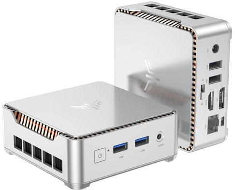 KAMRUI Mini PC GK3Plus, 12th Alder Lake N97(up to 3.6GHz) Mini Computers, 8GB DDR4 256GB M.2 SSD Micro PC, Support VGA 4K Triple Display, WiFi5, BT4.2, VESA, Gigabit Ethernet