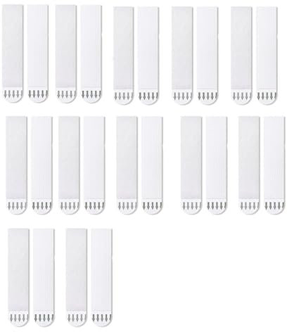 Tiras para colgar cuadros, cierres de velcro, tira colgante de lona sin clavos, fotos colgantes sin clavos y sin daños, tira para colgar cuadros de pared. - 19 x 92 mm x 24 piezas (blanco)