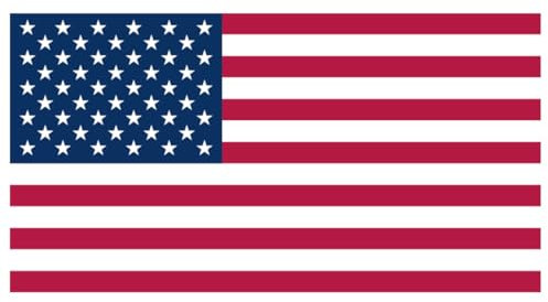 Drapeau américain 90 x 150 cm, grand drapeau avec passant pour mât et cordons pour fixer, drapeau léger pour le sport, le football, les bâtiments (1 unité)
