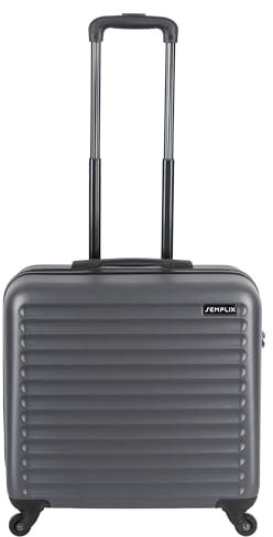 SEMPLIX Nähmaschinentrolley für alle gängigen Haushaltsnähmaschinen, Hartschalenkoffer mit hoher Mobilität und 360°Wendigkeit durch 4 leichtgängige Rollen (stahlgrau, 44 x 24 x 40 cm)