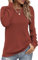 Damen Pullover Lässig Langarmshirt Elegant Herbst Winter Rundhals Sweatshirt Langarm Shirts Loose Plissee Oberteile Karamellfarbe M