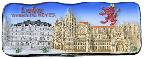 Leon España - Imán 3D de recuerdo de viaje para nevera