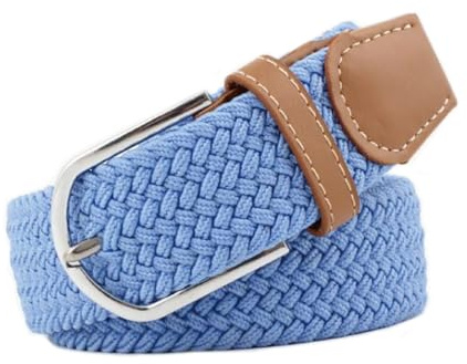 MEISHINE Unisex Elastischer Gürtel Damen Herren Stoffgürtel Geflochtener Gürtel Dehnbarer Gürtel mit Metallschnalle