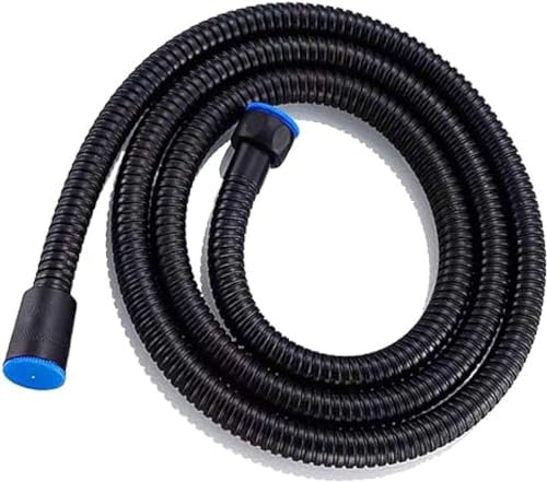 ERVDKXCOI Flexibler Duschschlauch aus Edelstahl, 1 Meter schwarzer Flexibler Brauseschlauch 304,(1M)