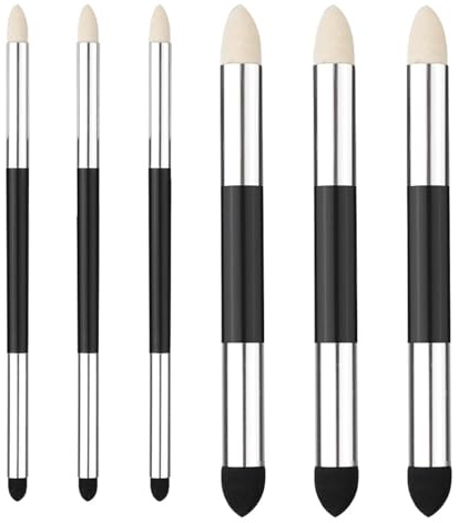 6PCS Artist Blending Sponge Pen, Blending Stumps and Double-Headed Pastel Blending Pencil with 2 Sizes, Sponge Pencil Sketch Pen,Brush Rubbing Sponge for School Students Beginners Artists