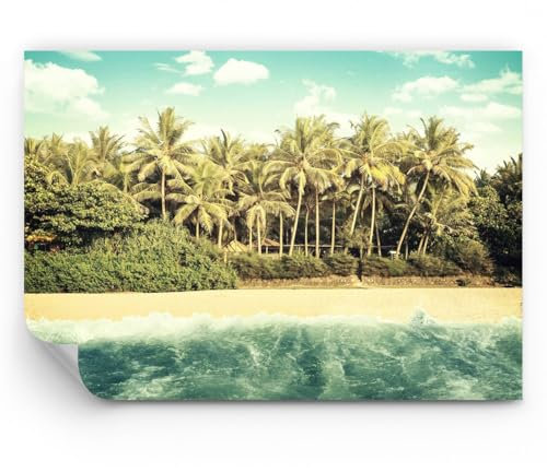 Arttor Fototapete Selbstklebend Deluxe - Natur Strand Palmen - 100x70 cm - Fototapeten Tapeten Moderne Wand Dekoration XXL Wandtapete Motivtapeten Bildtapete Schlafzimmer Wohnzimmer - WF4AA100x70-4915