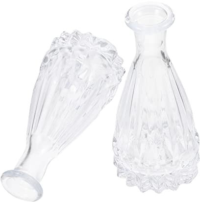OUNONA 1 Ensemble Vase Verre Transparent pour Aromathérapie de Petites Bouteilles Décoratives pour Fleurs pour Maison de Air