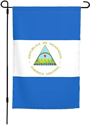 Bandera de Nicaragua para jardín, 30 x 45 cm, doble cara, para casa o patio, pequeña, decorativa