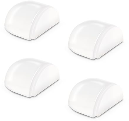 HASWARE Acryl Türstopper selbstklebend 4er Set Dämpfer gegen Zuschlagen reduziert Geräusche schützt Möbel und Wände (Acryl halbkugelförmig)